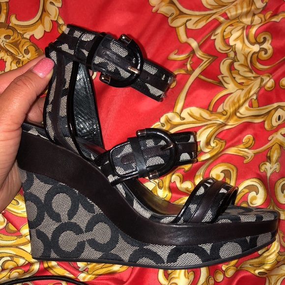 Gently Worn Coach Wedges - Picture 3 of 4